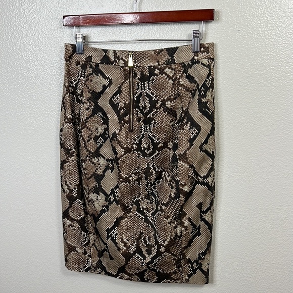 Altuzarra Brown Snake Print Skirt - Picture 4 of 7